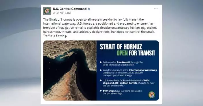 U.S. insists Strait of Hormuz remains open while Iran says transit halts