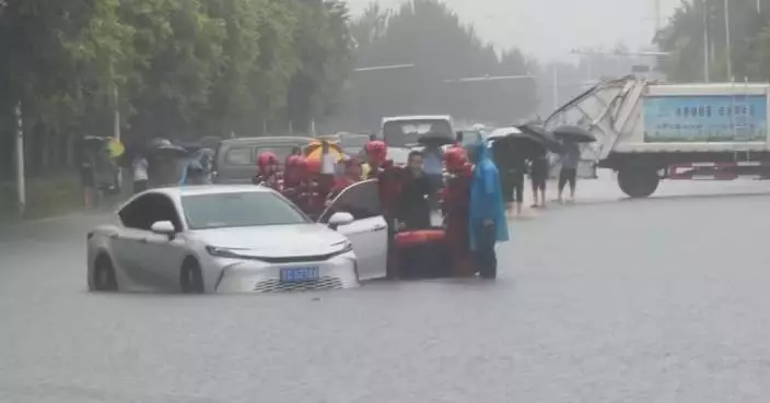 Rescue efforts carried as heavy rain lashes northeast China city