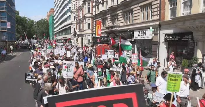 Pro-Palestine rally in London urges incoming PM to act on Gaza