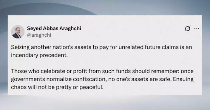 Iran blasts U.S. asset threat as "incendiary precedent"