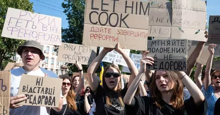 Protesters rally in Kyiv as Zelenskyy moves to oust Ukraine's defense minister