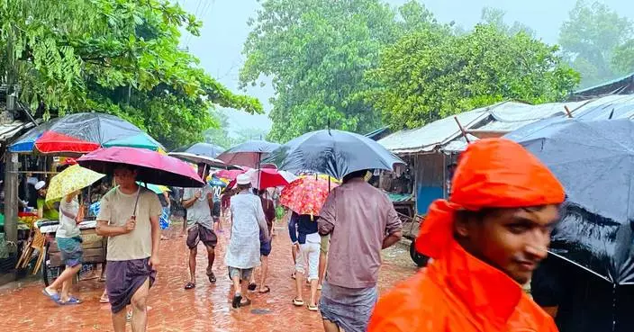 At least 5 children die in monsoon landslide at a Rohingya camp in Bangladesh