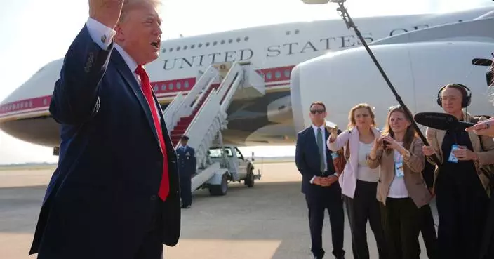 Retrofitted Qatari jet takes flight as Air Force One for Trump's trip to North Dakota