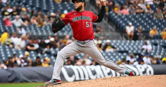 Rodríguez goes 8 innings, Moreno hits 2-run homer as Diamondbacks blank Pirates 3-0