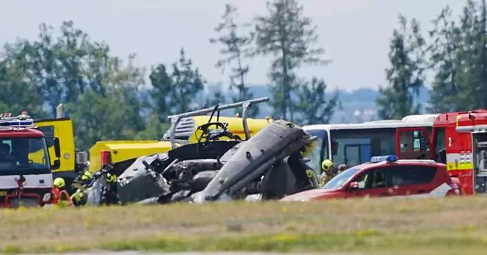 A Czech military helicopter crashes at an air force base, killing 1 soldier on board