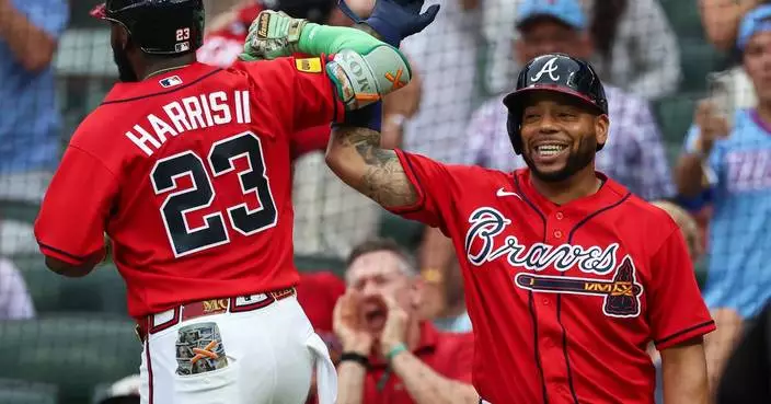 Olson hits 2 homers, Harris and Albies also go deep as Braves roll to 5-3 win over struggling Mets