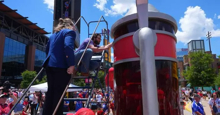 Big brew: Texas Rangers and Bud set a world record with a 12-foot tall, 600-gallon beer