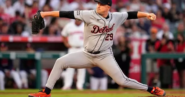 Skubal strikes out 9 in 7 innings and Torkelson homers twice in Tigers' 7-0 win over Angels