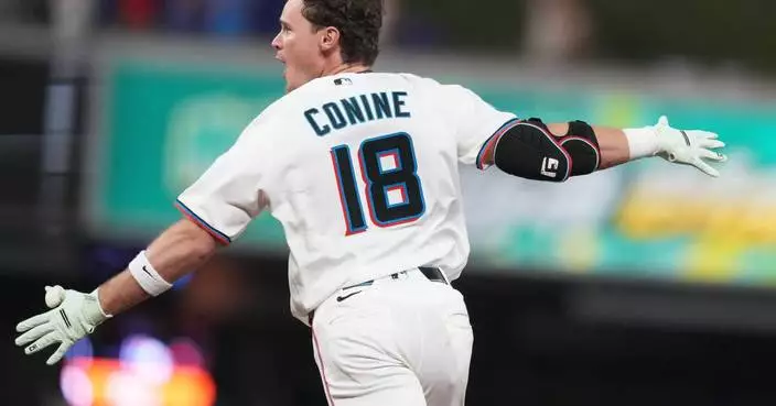 Griffin Conine’s walk-off RBI single snaps the Marlins’ 12-game skid with an 8-7 win over Phillies