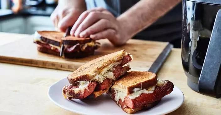 A hot dog Reuben is the deli classic you didn't expect to make in an air fryer