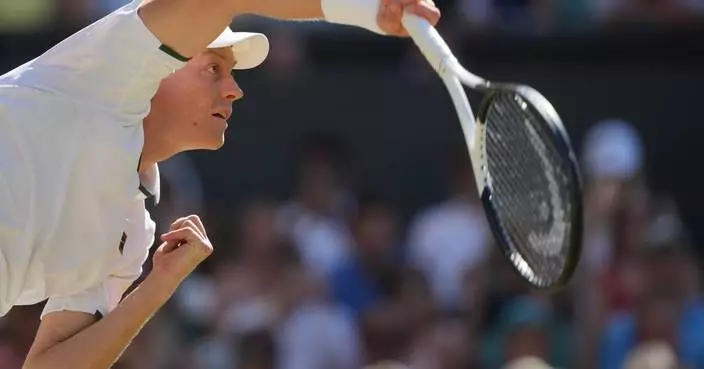 Italy's Jannik Sinner wins his second Wimbledon title, in photos