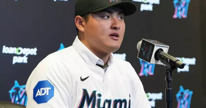 Marlins introduce Japanese slugger Rintaro Sasaki