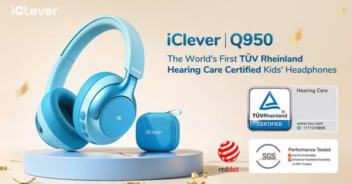 iClever Launches the Q950, the World's First TÜV Rheinland Hearing Care Certified Kids' Headphones