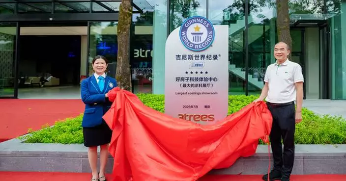 3TREES Sets Guinness World Record: The Largest Coatings Showroom -- Grand Opening of 3TREES Quality Homes Technology Experience Center