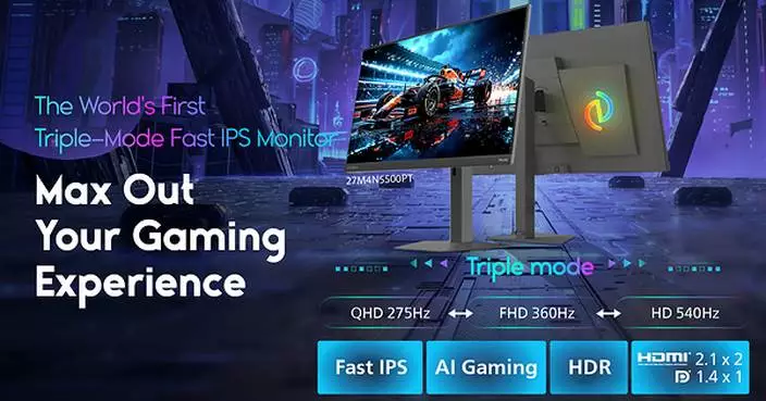 Philips Evnia Launches the World's First Triple-Mode Fast IPS Gaming Monitor that Allows Gamers to Switch Between Three High-Performance Resolution Modes