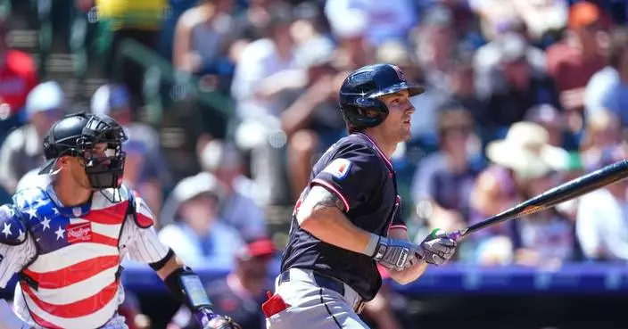 Chase DeLauter hits 2 triples and the Guardians beat the Rockies 7-2 to sweep their 3-game series