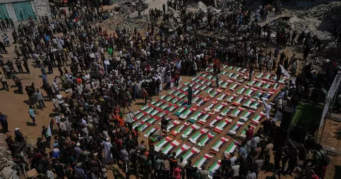 Palestinians hold mass funeral for 112 bodies finally recovered from a 2023 Gaza strike