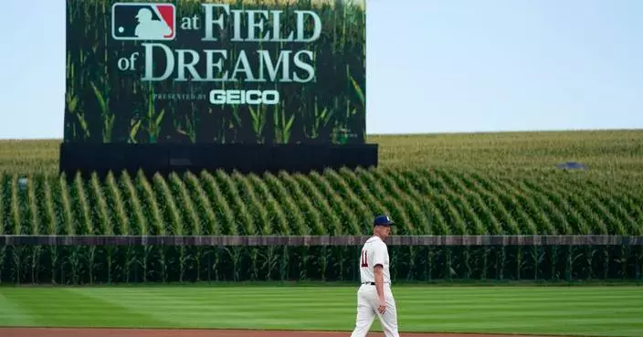 Major League Baseball is back at the Field of Dreams, now in a permanent ballpark amid the corn