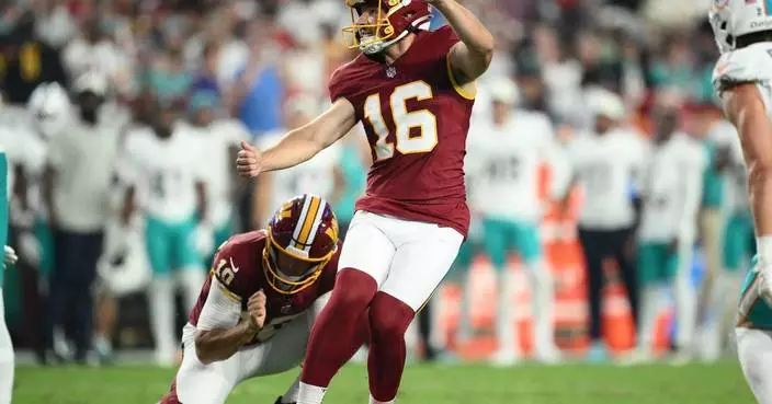 Commanders are releasing kicker Jake Moody and signing linebacker Krys Barnes, AP source says