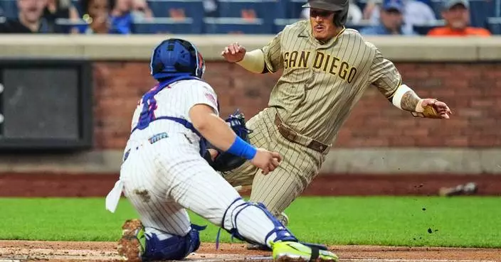 Mets outfielders peg 3 runners at plate in first 2 innings, including 2 in a row by Carson Benge