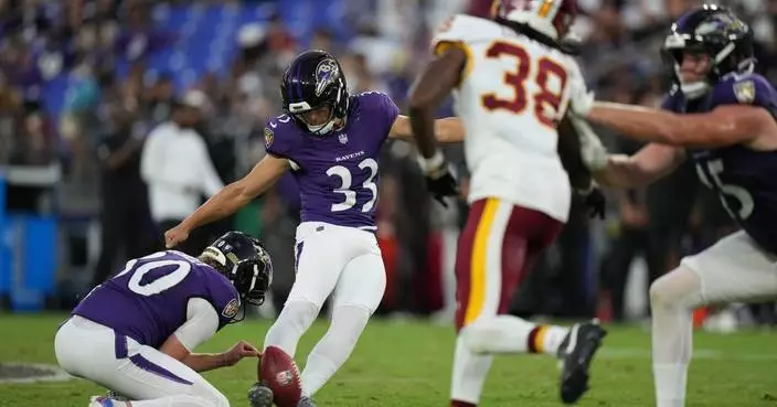 Ravens bludgeon Commanders 41-3 in preseason finale, but Tyler Loop misses 2 more field goals