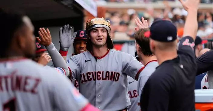 Guardians' rookie outfielder Chase Delauter leaves game vs. Padres due to left hamstring tightness