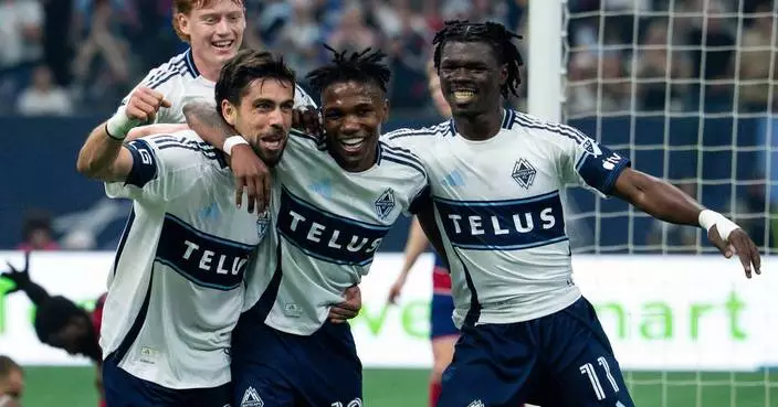 Brian White scores 2 goals, Whitecaps beat Dallas 5-0