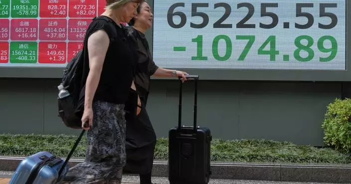 Asian shares are mostly lower as Kospi falls 4% and tech giants decline on Wall Street