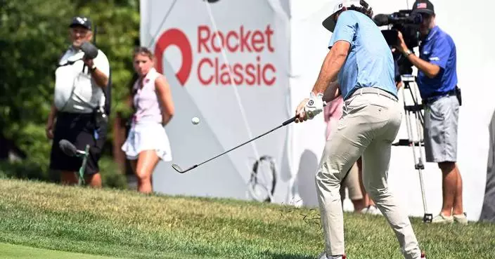 Cameron Young shares 2nd-round lead at Rocket Classic after cooling off to shoot 9-under 61