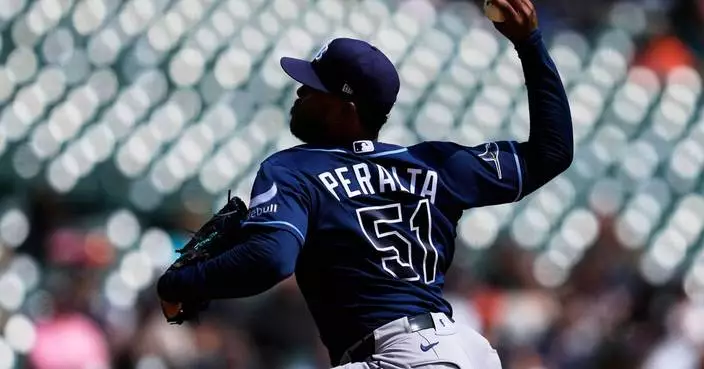 Freddy Peralta's six scoreless innings leads Rays to 3-0 win over Tigers