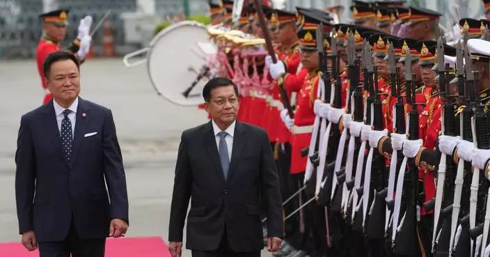 Leader of Myanmar's military-backed government arrives in Thailand seeking political legitimacy