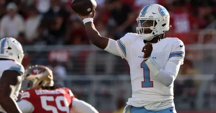 Cam Ward struggles in the Titans' 19-13 preseason win over the 49ers