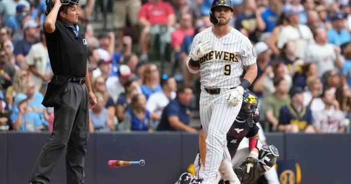 Jake Bauers homers and Logan Henderson delivers in Brewers' 4-1 victory over Braves