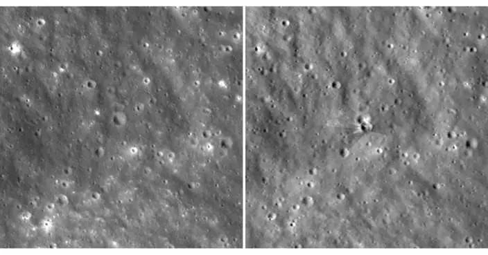 Before-and-after NASA images show crater carved by a SpaceX rocket that slammed into the moon