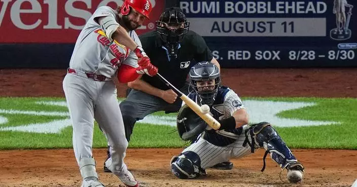 Alec Burleson hits 3 homers as Cardinals outslug Yankees 13-7 after losing 6-run lead