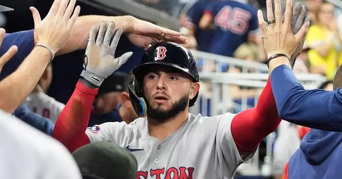 Anthony Seigler hits go-ahead triple in 9th and Red Sox beat Marlins 4-2