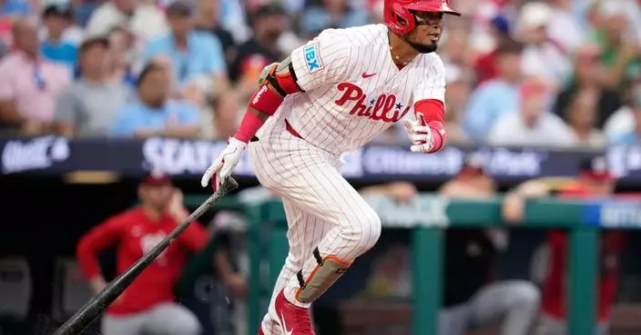 Arraez has 2 hits and 2 RBIs in Phillies debut, Luzardo tosses 8 innings in 5-0 win over Nationals