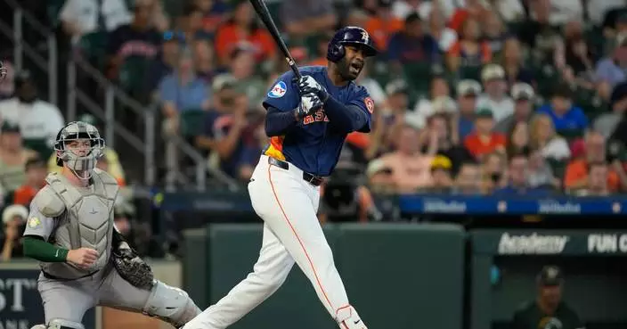 Yordan Alvarez's Triple Crown bid will have to survive a major challenge from the AL East