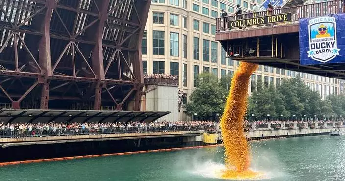 Rubber ducks by the thousands splash into Chicago River for annual Special Olympics fundraiser