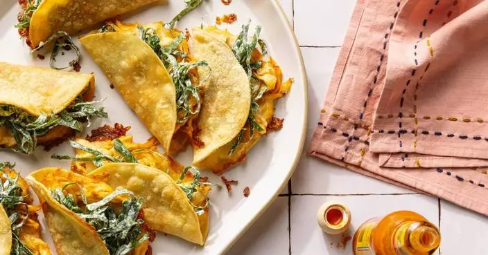 How to make crispy Buffalo chicken tacos with collard slaw and a protein-packed ranch dressing
