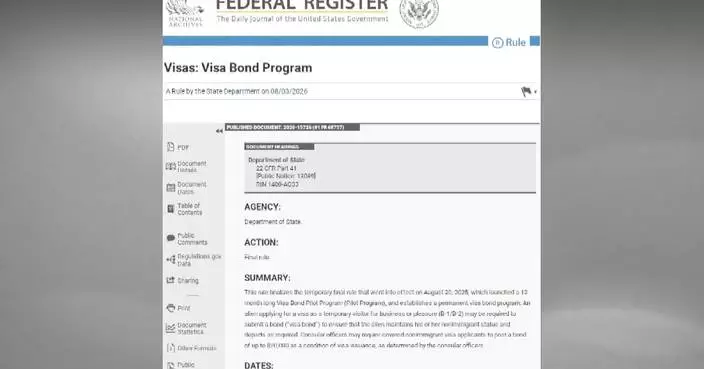 US to make visa bond program permanent for people from 50 countries