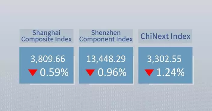 Chinese shares close lower Monday