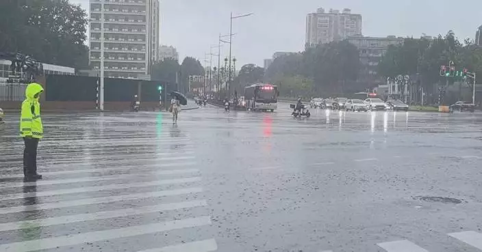 Typhoon Dolphin lashes Nanjing with heavy rain, strong winds