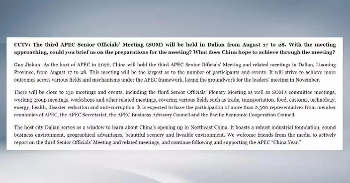 FM spokesman on third APEC Senior Officials' Meeting