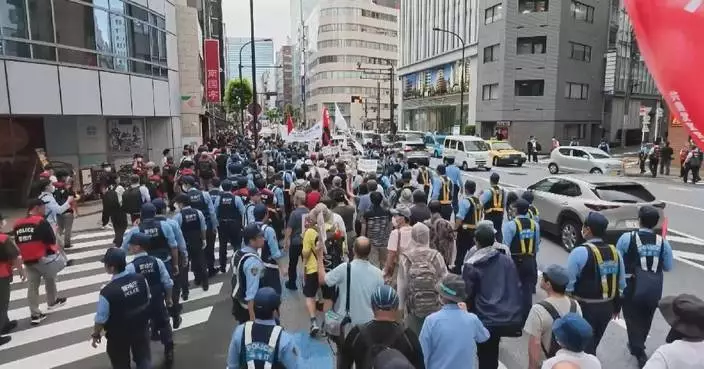 Japanese citizens rally in Tokyo, urge government to reflect on wartime aggression