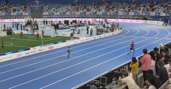 Chinese robot shows agility, speed in 1,500m race at humanoid robot Games
