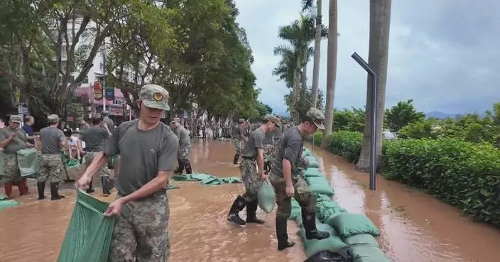Relief operations underway after Typhoon Narra hits Guangxi in south China