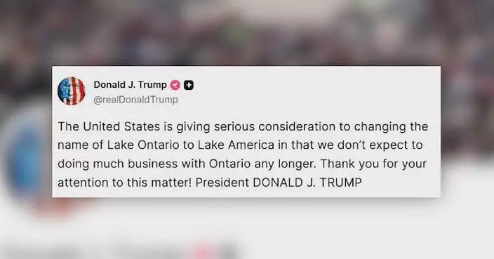 Trump says considering renaming Lake Ontario to "Lake America"