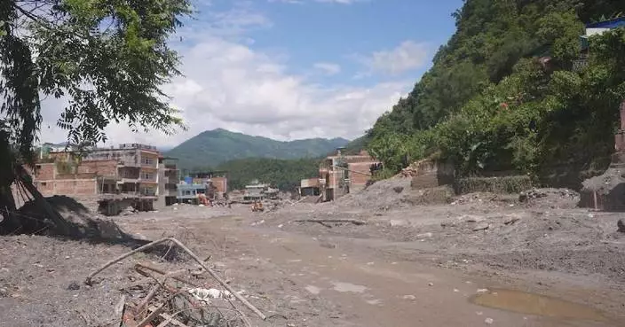 Silt chokes river, buildings destroyed in Nepal's Rasuwa after deadly flash floods