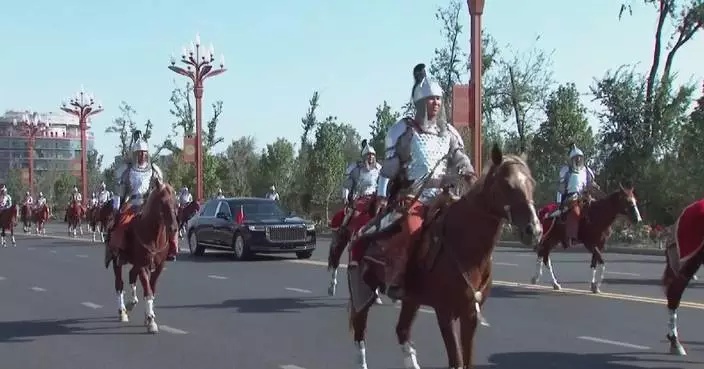 Xi arrives for welcome ceremony held by Kyrgyz president